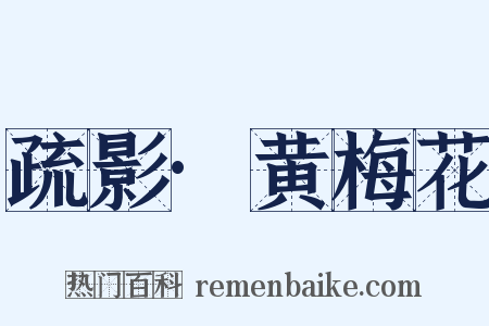 疏影·黄梅花是什么意思的图片